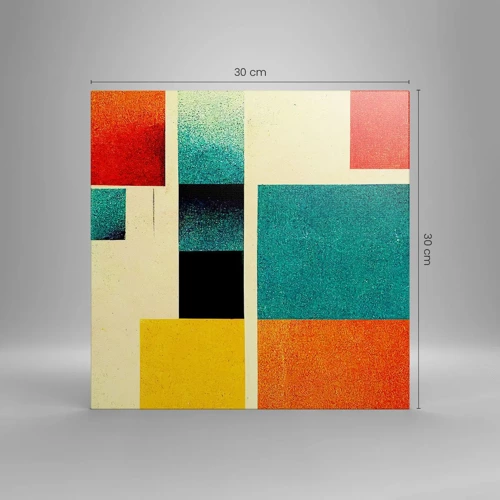 Canvas picture - Geometric Abstract - Good Energy - 30x30 cm