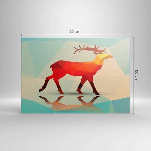 Canvas picture - Geometrical Deer - 70x50 cm