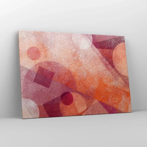 Canvas picture - Geometrical Transformation in Pink - 100x70 cm