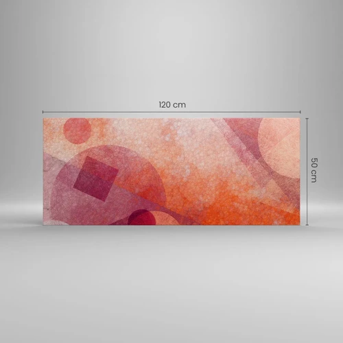 Canvas picture - Geometrical Transformation in Pink - 120x50 cm