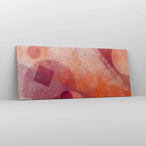 Canvas picture - Geometrical Transformation in Pink - 120x50 cm