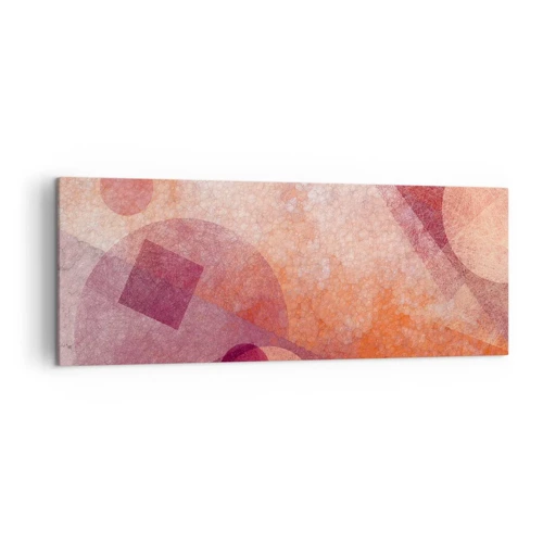 Canvas picture - Geometrical Transformation in Pink - 140x50 cm