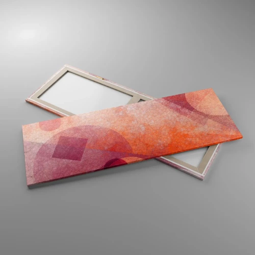 Canvas picture - Geometrical Transformation in Pink - 140x50 cm