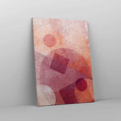 Canvas picture - Geometrical Transformation in Pink - 50x70 cm