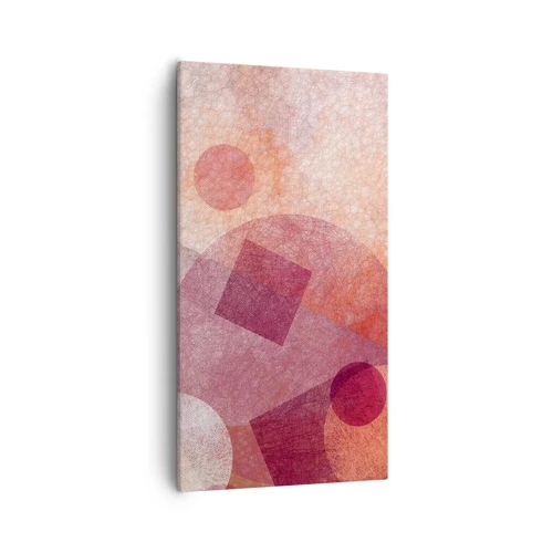 Canvas picture - Geometrical Transformation in Pink - 55x100 cm
