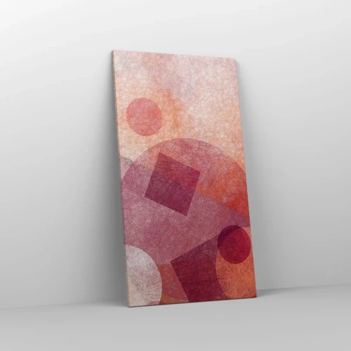 Canvas picture - Geometrical Transformation in Pink - 55x100 cm