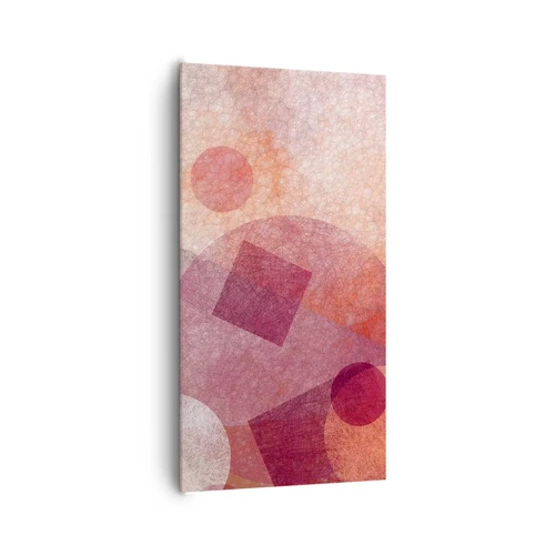 Canvas picture - Geometrical Transformation in Pink - 65x120 cm