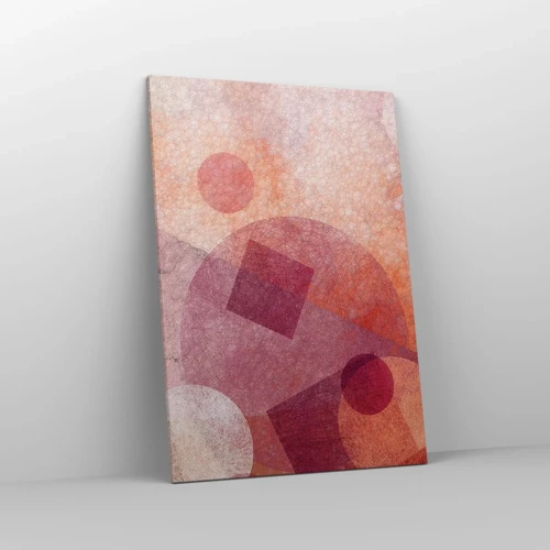 Canvas picture - Geometrical Transformation in Pink - 70x100 cm
