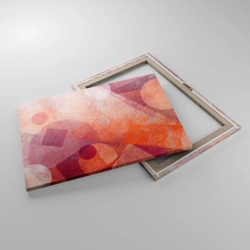 Canvas picture - Geometrical Transformation in Pink - 70x50 cm