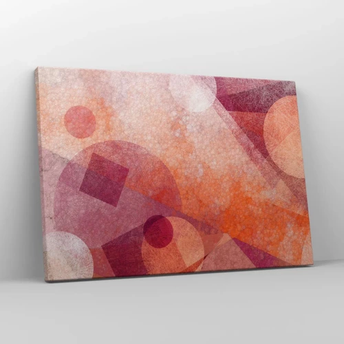 Canvas picture - Geometrical Transformation in Pink - 70x50 cm