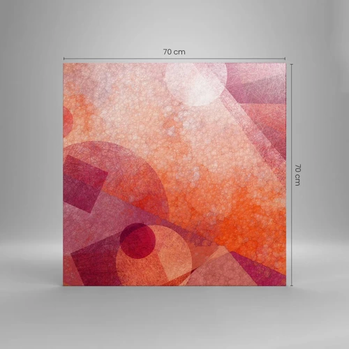 Canvas picture - Geometrical Transformation in Pink - 70x70 cm