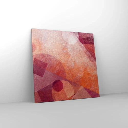 Canvas picture - Geometrical Transformation in Pink - 70x70 cm