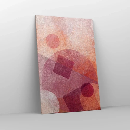 Canvas picture - Geometrical Transformation in Pink - 80x120 cm