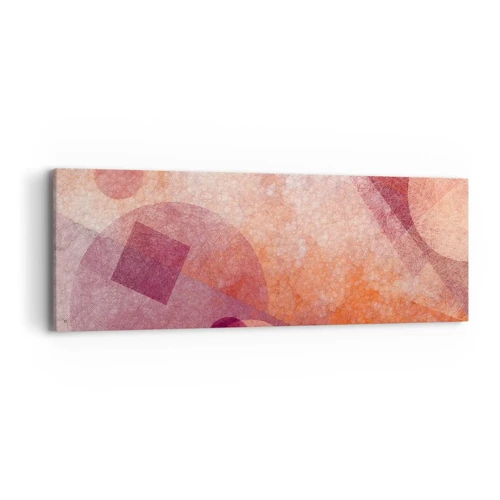 Canvas picture - Geometrical Transformation in Pink - 90x30 cm
