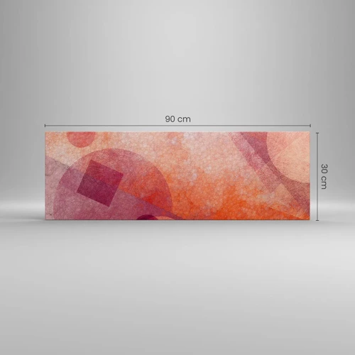 Canvas picture - Geometrical Transformation in Pink - 90x30 cm