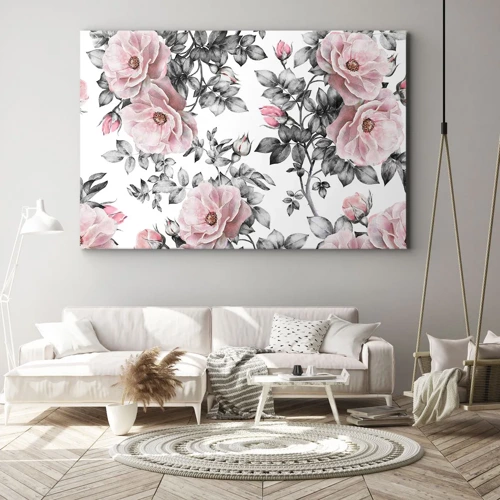 Canvas picture - Getting Lost in Rose Flowers - 70x50 cm