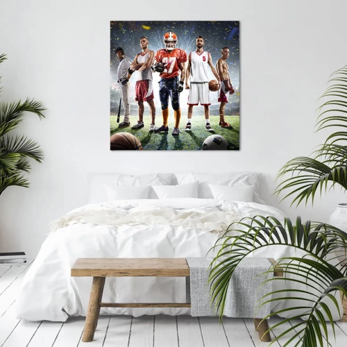 Canvas picture - Gladiators of the Pitch - 50x50 cm
