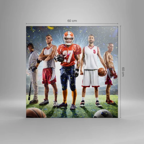 Canvas picture - Gladiators of the Pitch - 60x60 cm