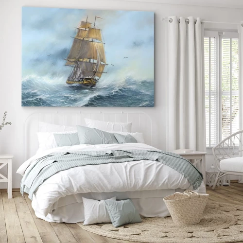 Canvas picture - Gliding on the Waves - 70x50 cm