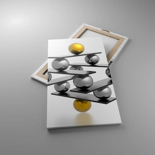 Canvas picture - Gold-Silver Balance - 45x80 cm