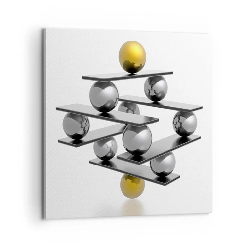 Canvas picture - Gold-Silver Balance - 60x60 cm