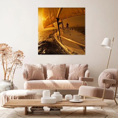 Canvas picture - Golden Evening after a Colourful Day - 60x60 cm