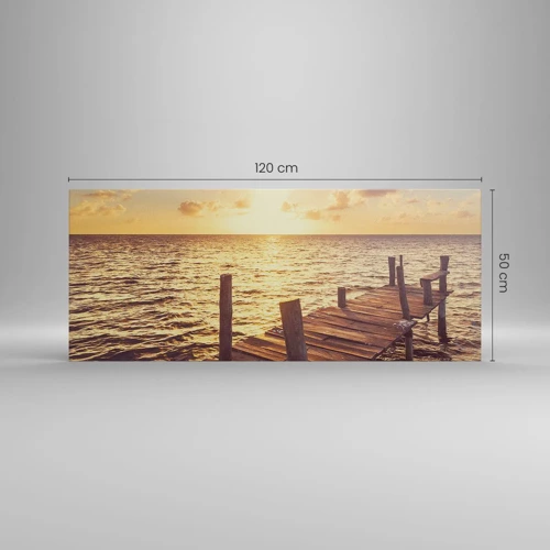 Canvas picture - Golden Land of Tranquility - 120x50 cm