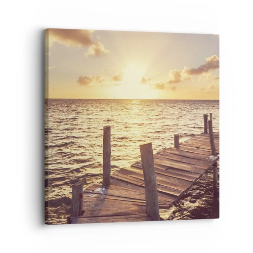 Canvas picture - Golden Land of Tranquility - 30x30 cm