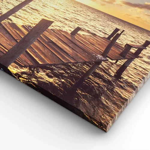 Canvas picture - Golden Land of Tranquility - 70x50 cm