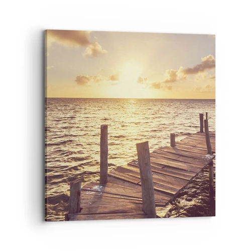 Canvas picture - Golden Land of Tranquility - 70x70 cm