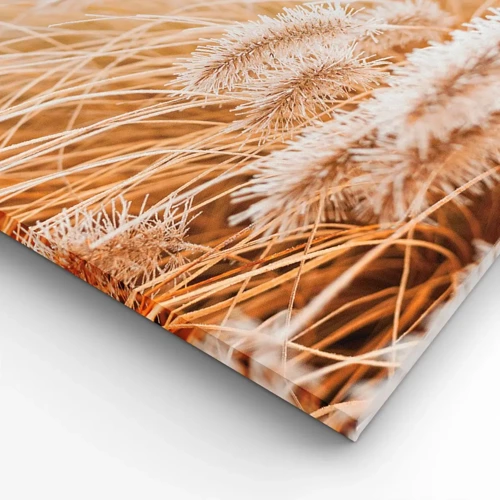 Canvas picture - Golden Rustling of Grass - 100x40 cm