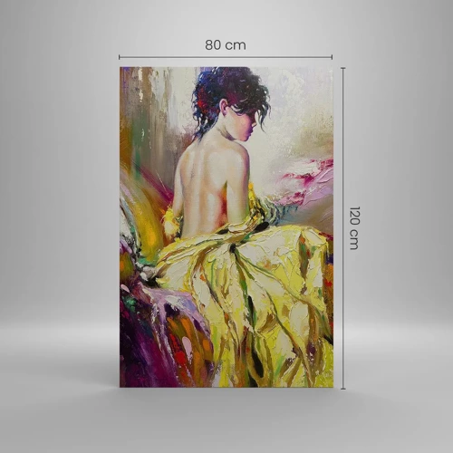 Canvas picture - Graceful in Yellow - 80x120 cm