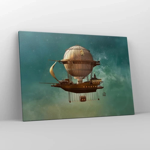 Canvas picture - Greetings from Jules Verne - 100x70 cm