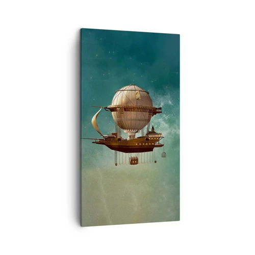 Canvas picture - Greetings from Jules Verne - 45x80 cm