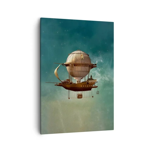 Canvas picture - Greetings from Jules Verne - 50x70 cm