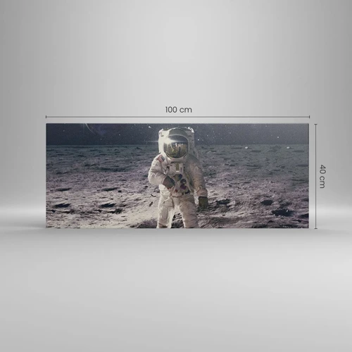 Canvas picture - Greetings from the Moon - 100x40 cm