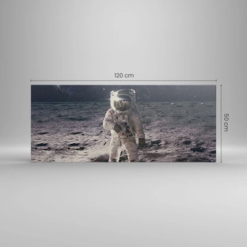 Canvas picture - Greetings from the Moon - 120x50 cm