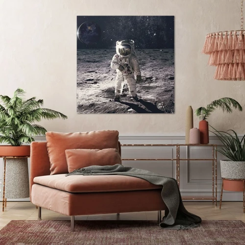 Canvas picture - Greetings from the Moon - 30x30 cm