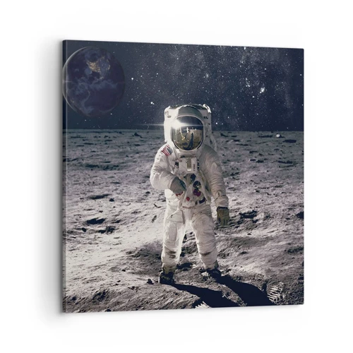 Canvas picture - Greetings from the Moon - 60x60 cm