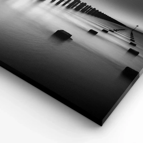 Canvas picture - Grey Distance in a Fog - 45x80 cm