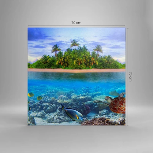 Canvas picture - Heavenly Island Invites You - 70x70 cm