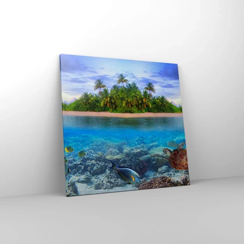 Canvas picture - Heavenly Island Invites You - 70x70 cm