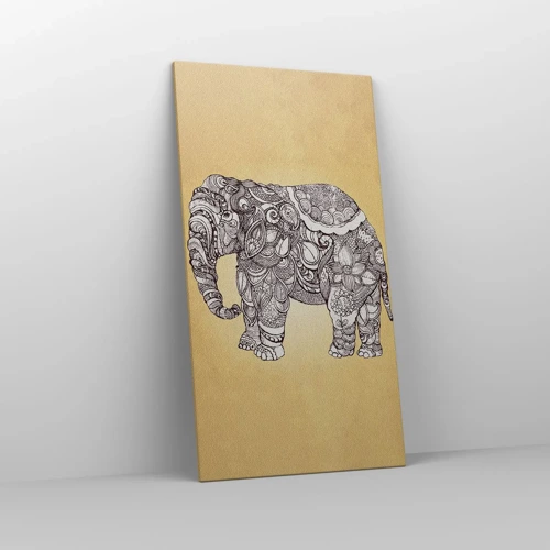 Canvas picture - Hidden Elephant - 65x120 cm