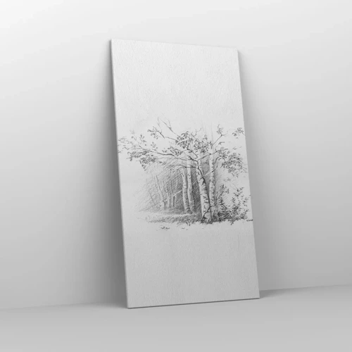 Canvas picture - Holiday of Birch Forest - 65x120 cm