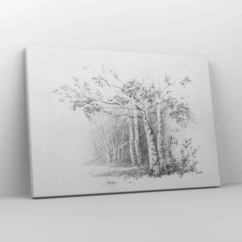 Canvas picture - Holiday of Birch Forest - 70x50 cm