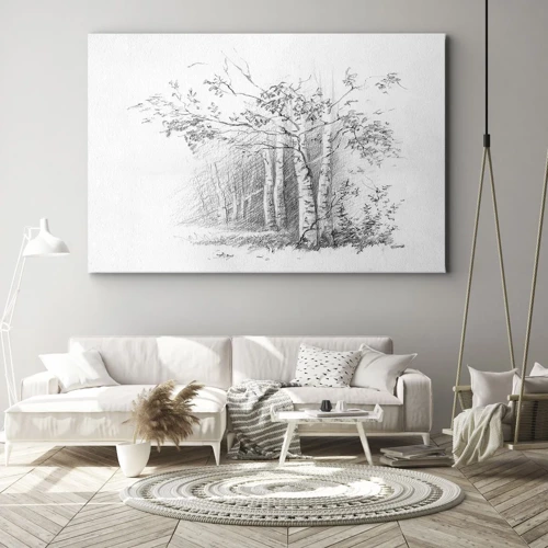 Canvas picture - Holiday of Birch Forest - 70x50 cm