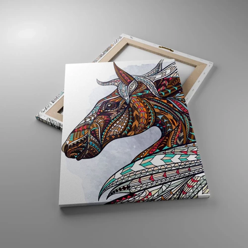 Canvas picture - Horse of a Celtic Warrior - 50x70 cm