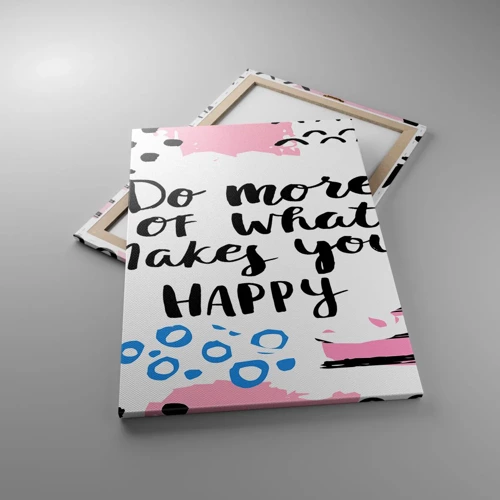 Canvas picture - How To Be Happy - 70x100 cm