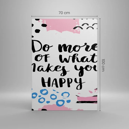 Canvas picture - How To Be Happy - 70x100 cm