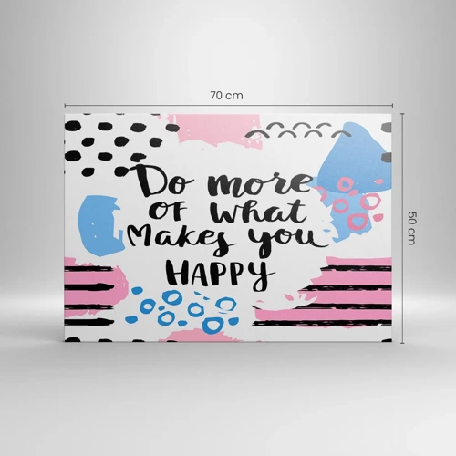 Canvas picture - How To Be Happy - 70x50 cm